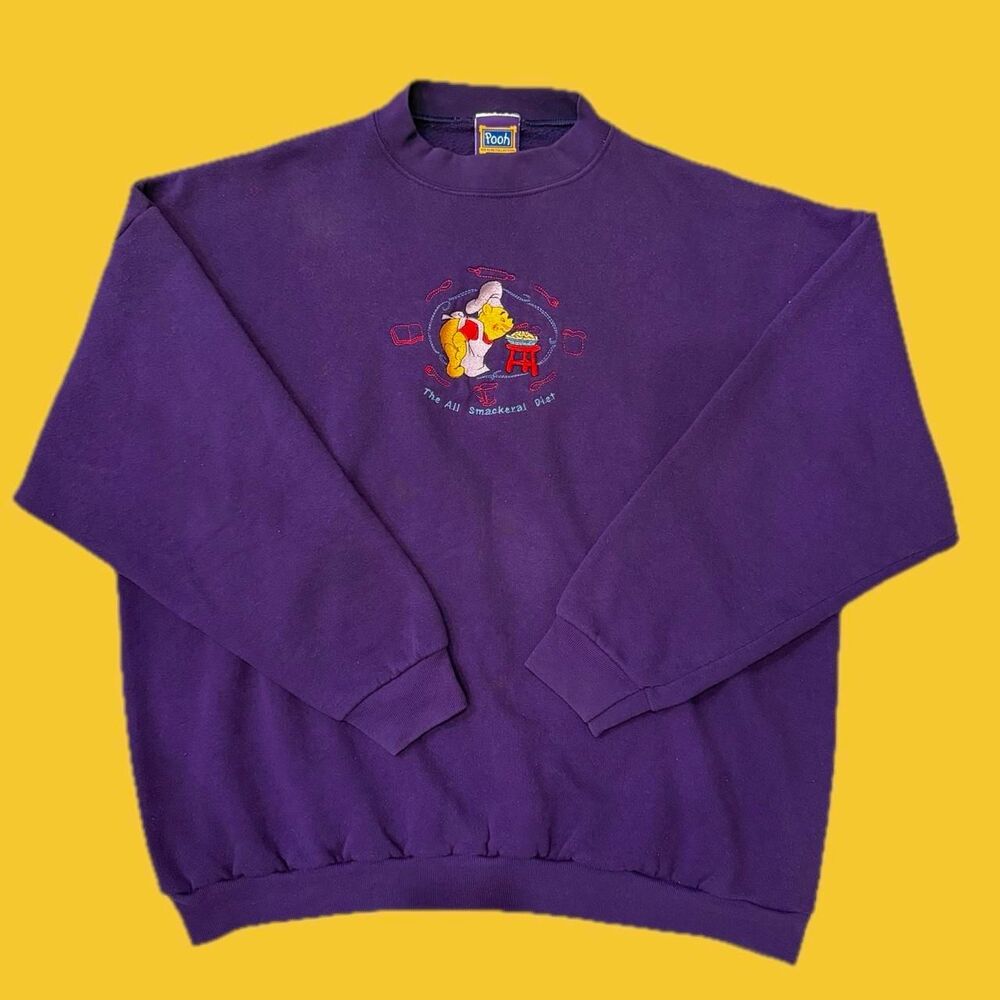 Disney Women's Purple and Navy Sweatshirt